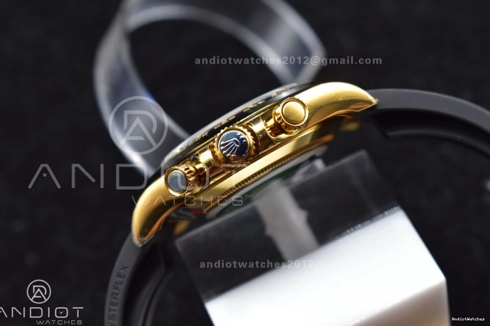 V AllSeason Best Diamonds Black Daytona Dial BTF Rubber Strap 769 Edition On SA4130 Oysterflex 116518 1:1 0223